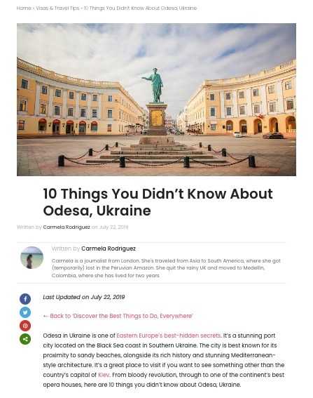 10 Things You Didn’t Know About Odesa, Ukraine article