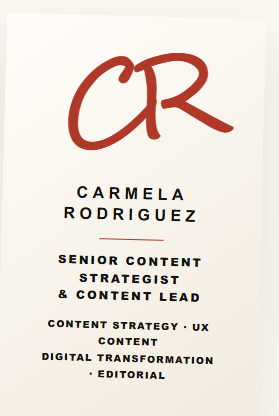 Carmela Rodriguez, Senior Content Strategist and Content Lead