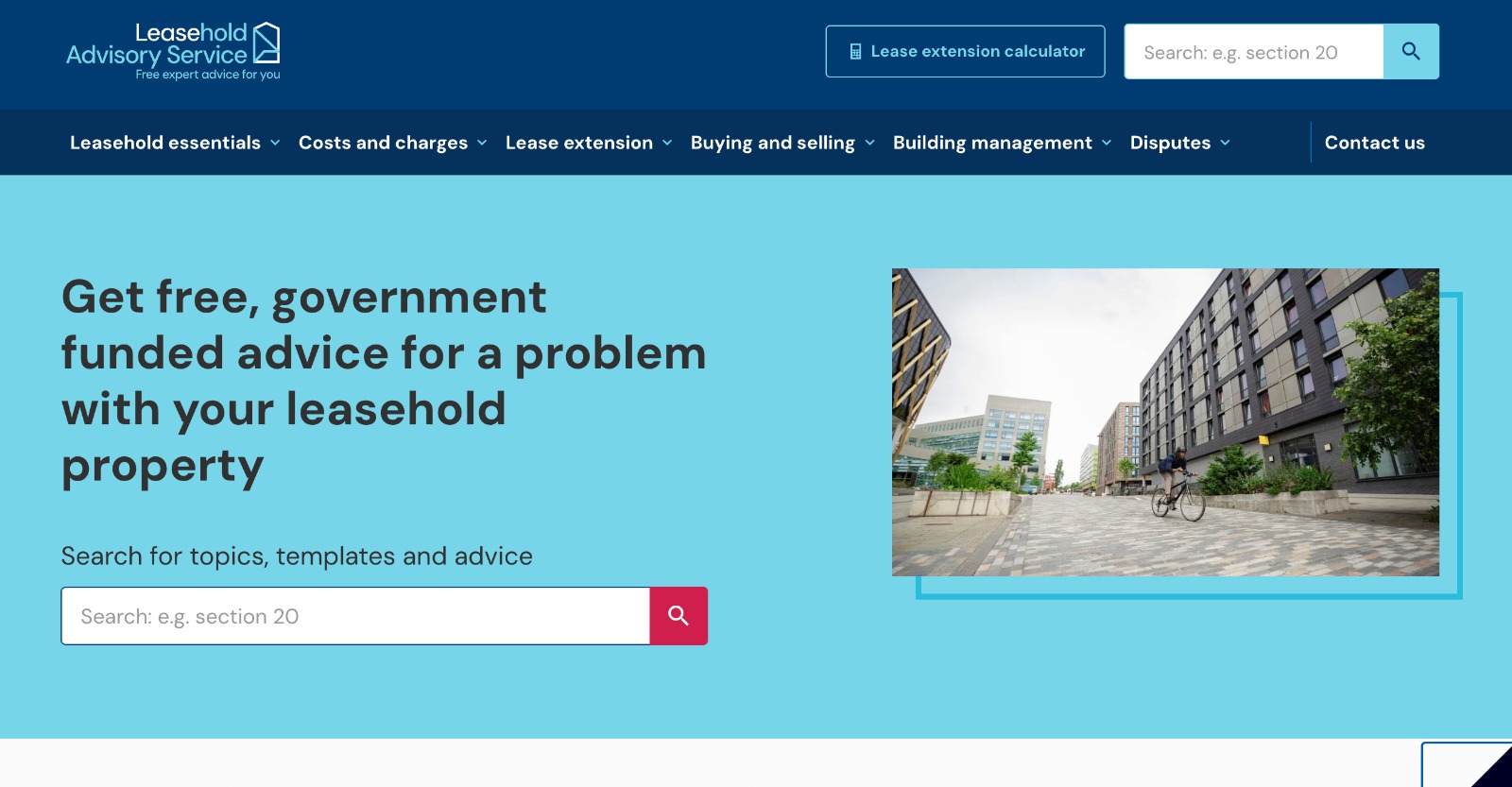 Leasehold Advisory Service website